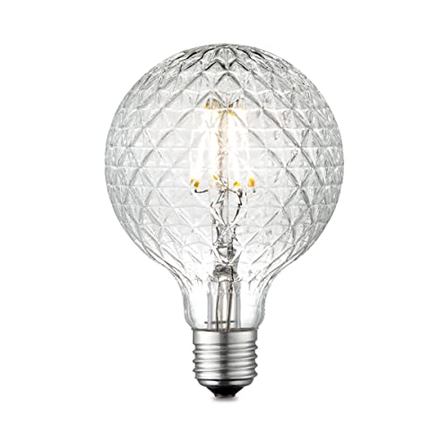 Home Sweet Home Edison Vintage E27 | LED-Filament-Leuchtmittel Globe | G95 Crystal LED-Lampe | Klar | Dimmbar | 4W 440lm 3000K | warmweißes Licht | für E27-Fassungen von home sweet home collection