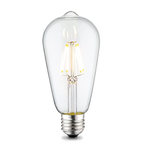 Home Sweet Home Edison Vintage E27 | LED-Filament-Leuchtmittel | ST64 Deco LED-Lampe | Klar | Dimmbar | 4W 440lm 3000K | warmweißes Licht | für E27-Fassungen von home sweet home collection