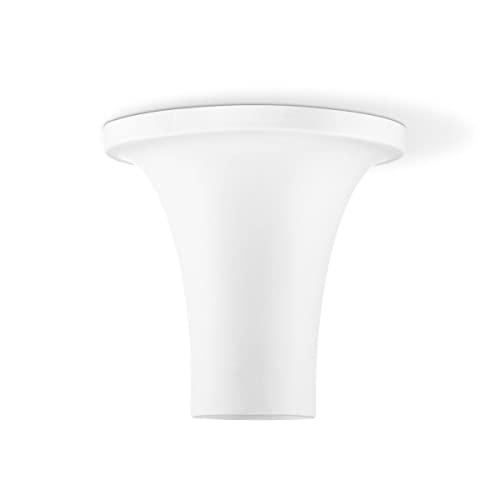 Home Sweet Home Moderne Deckenleuchte Horn für Lampenschirm | Leuchte | 12/12/11,5 cm | Weiß | Deckenleuchte E27 von home sweet home collection