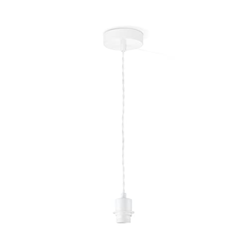 Home Sweet Home Moderne Hängelampe Armis für Lampenschirm | Leuchte | 10/10/89cm | Weiß | Hängelampe aus Metall | E27 | für Lampenschirm | Leuchte mit einem Durchmesser von max. 55 cm von home sweet home collection