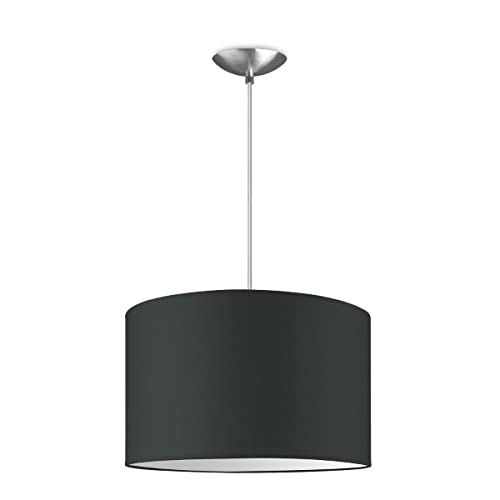 Home Sweet Home Moderne Hängelampe Basic Bling | 35/35/100cm | Anthrazit | Hängelampe aus Metall und Stoff | für E27 LED-Lampe | geeignet für Wohnzimmer, Schlafzimmer Home Sweet Home Moderne Hängelampe Basic Bling | 35/35/100cm | Anthrazit | Hängelampe aus Metall und Stoff | für E27 LED-Lampe | geeignet für Wohnzimmer, Schlafzimmer von home sweet home collection