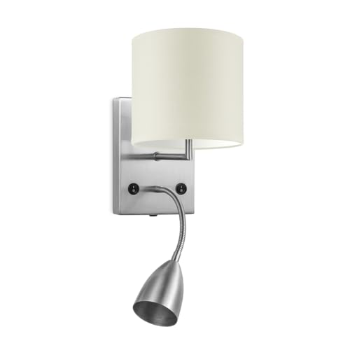 Home Sweet Home Moderne Wandleuchte Bling Read | 16/16/25cm | warmweiß | Wandleuchte mit Leselampe und Lampenschirm | geeignet für E27 LED-Lampe | für Wohnzimmer, Schlafzimmer von home sweet home collection