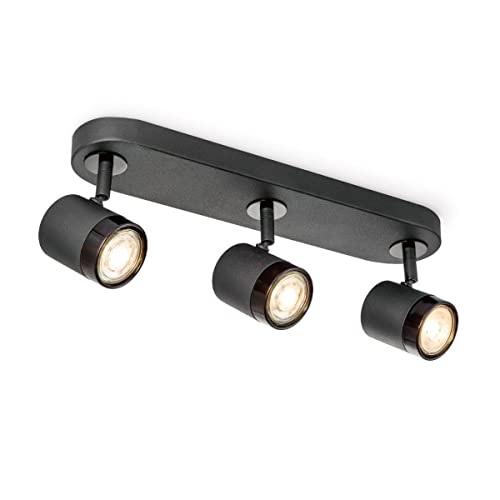 Home Sweet Home Moderner LED Deckenleuchte | Manu | 39/9.5/15cm | Schwarz | Deckenstrahler 3 Flammig | Metall | Dimmbar | inkl. LED-Leuchtmittel | GU10 | 5W | 390lm | warmweißes Licht von home sweet home collection