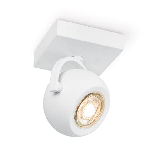 Home Sweet Home Moderner LED Wandleuchte | Nop | 9.5/9.5/14cm | Weiß | Wand Spot | Metall | Dimmbar | inkl. LED-Leuchtmittel | GU10-Fassung | 5W | 390lm | 3000K | warmweißes Licht von home sweet home collection