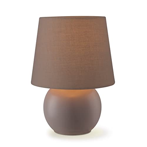 Home Sweet Home Moderner Tischlampe Isla | 16/16/23cm | Braun | Nachttischlampe | Geeignet für E14 Leuchtmittel | Mit Kabelschalter | Geeignet für Wohnzimmer, Schlafzimmer und Home-Office von home sweet home collection
