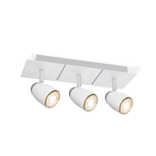 Home Sweet Home Moderne Strahler | weiß | mit 3 GU10-Fassung | 35.5 x 35.5 x 13 cm | für Woonkamer und Schlafzimmer | aus Metall | ohne Glühbirne von home sweet home collection