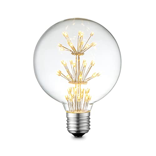 Home Sweet Home Edison Vintage E27 | LED-Filament-Leuchtmittel Globe | G95 Crystal LED-Lampe | Klar | 1W 100lm 2300K | warmweißes Licht | für E27-Fassungen von home sweet home collection