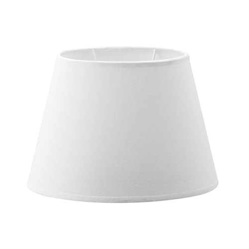 Home Sweet Home Klassischer Lampenschirm Largo | oval |24/14/16cm | Weiß | Stoff-Lampenschirm aus Baumwolle | für E27 Lampenfassung | RoHS-geprüft | für Wandleuchte und Tischlampe von home sweet home collection