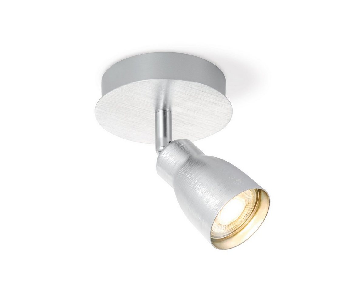 home sweet home Deckenleuchte Deckenspot Einzelstrahler ALBA aluminium inkl. GU10 LED Leuchtmittel von home sweet home