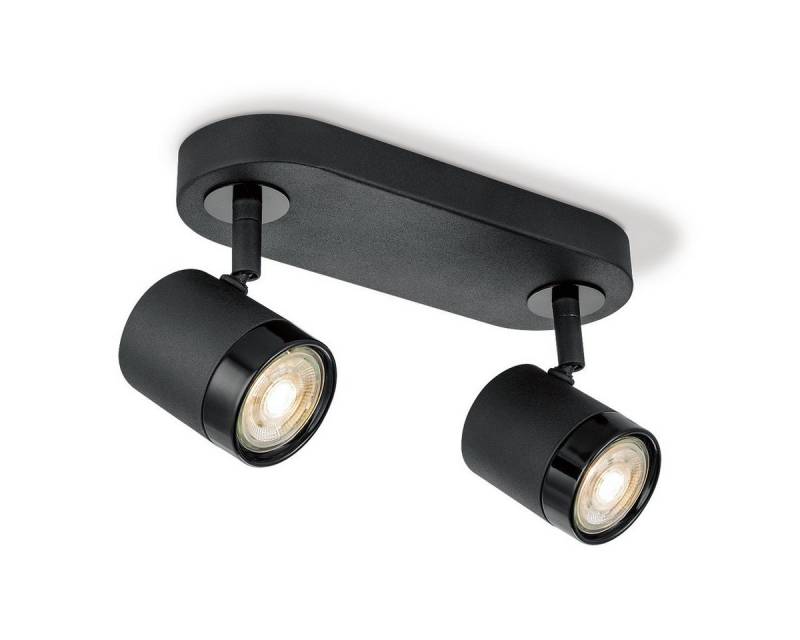 home sweet home Deckenleuchte Deckenstrahler 2fach MANU schwarz inkl. 2 LED Spots 3000K dimmbar von home sweet home