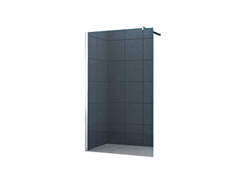 10mm Duschabtrennung Düsseldorf 119 x 200 cm (SONDERMASS) speziell für Duschtassenaufbau/Walk-In Duschtrennwand Duschwand Dusche von home-systeme