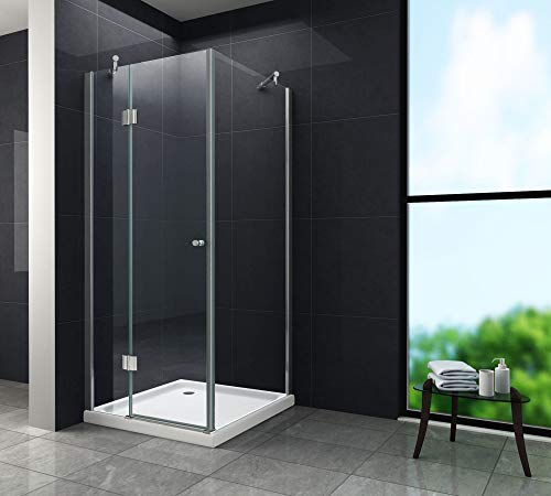 Eckeinstieg Duschkabine Dusche Stuttgart 80 x 80 x 170cm / 8 mm/ohne Duschtasse von home-systeme