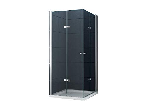 Eckeinstieg Duschkabine Dusche VIGO 90 x 90 x 180cm / 8 mm/ohne Duschtasse von home-systeme