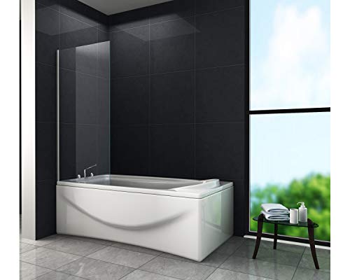 home-systeme Fixe Duschtrennwand Hugo 70 x 140 cm Badewannenabtrennung Duschwand Dusche Glas von home-systeme