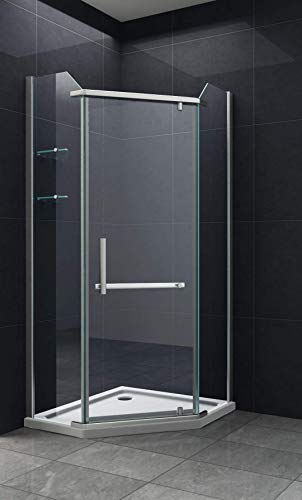 Fünfeck-Duschkabine PANDORA 100 x 100 x 200 cm mit Duschtasse/Dusche Duschwand von home-systeme