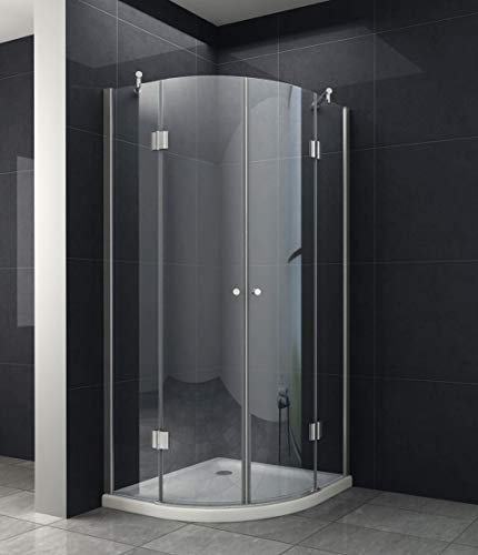 Viertelkreis Duschkabine Dusche Rom 90 x 90 x 180cm / 8 mm/ohne Duschtasse von home-systeme