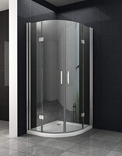 Viertelkreis Duschkabine Dusche Saldo 90 x 90 x 195cm / 8 mm/ohne Duschtasse von home-systeme