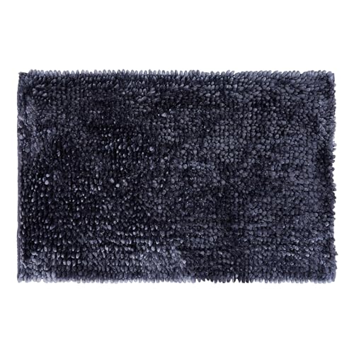 home&you - Badteppich Nimossos, 50x80 cm, Flauschiger Teppich, Weich, Kurzflor, Badezimmerteppich, Wohnzimmer, Schlafzimmer, Flur, Deko, Waschbar - Dunkelblau von home&you