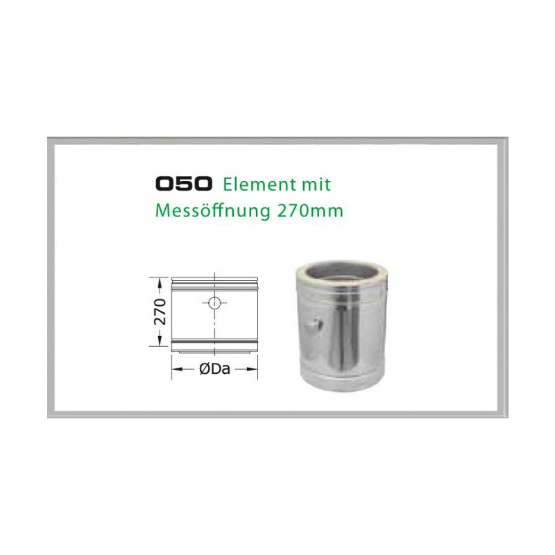 050/DN150 DW6 Element mit Messöffnung 330/270 mm Dinak von KaminStore24