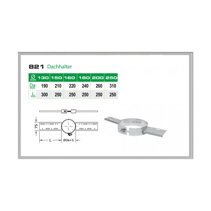 082/DN130 DW6 Dachhalter/Sparrenhalter Dinak von KaminStore24