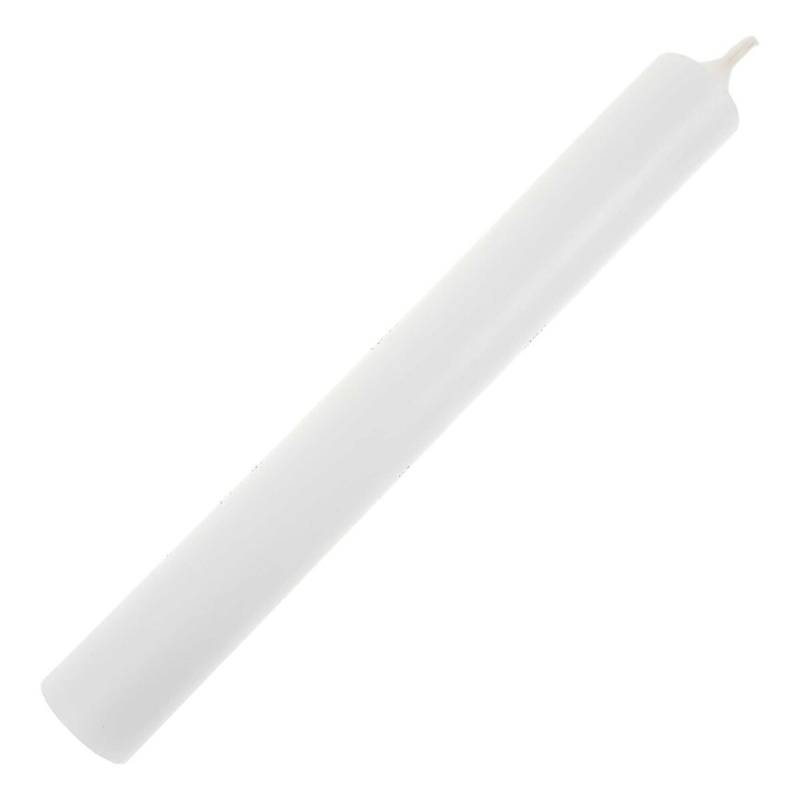 1 Stabkerze 180x22 mm Kerzen Candle verschiedene Farben Kerzenfarm 25-weiß
