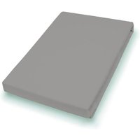 100x200 Elastan-Feinjersey Toppertuch Kiesel 03800-730