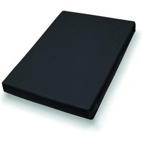 100x200 Elastan-Feinjersey Toppertuch Schwarz 03800-899