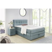 140x200 Boxspringbett inkl. Topper und Tonnen-Taschenfederkern-Matratze AMY von Jockenhöfer / Türkis