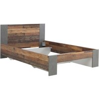 140x200 Jugendbett CLIF von Forte Old-Wood Vintage / Beton