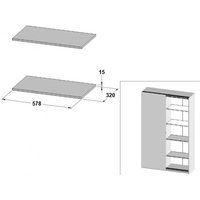 17026301 Einlegeböden 2er Set grau