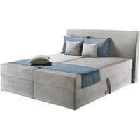 180x200 Boxspringbett mit Kopfteil inkl. Bettkasten Cord Grau
