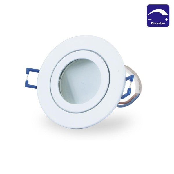 1x LED warm-weißDecken-Spot weißes Gehäuse IP44