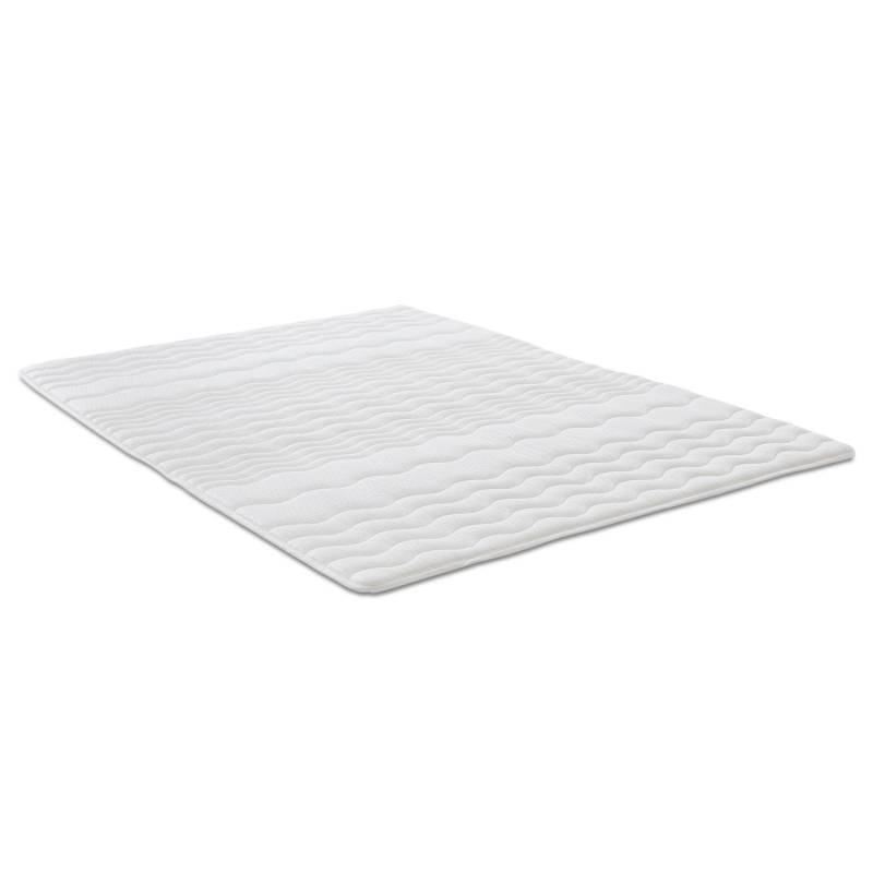 2,5 cm Komfortschaumtopper Sleezzz® Basic 120 x 200 cm mit 7-Zonen-Wellensteppung und Eckgummis
