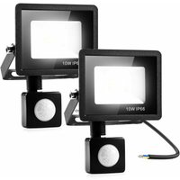 2 10W Sicherheitsleuchte mit PIR-Bewegungsmelder, Smart LED Flutlicht, Außenleuchten 800 Lumen 3000K Warmweiß, IP66 Wasserdichter Außen-LED-Strahler 2 10W Sicherheitsleuchte mit PIR-Bewegungsmelder, Smart LED Flutlicht, Außenleuchten 800 Lumen 3000K Warmweiß, IP66 Wasserdichter Außen-LED-Strahler