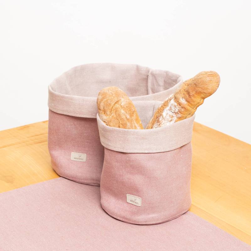 Stoffkörbe, Utensilos aus BioLeinen - 2er Set