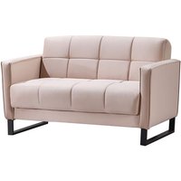 2-Sitzer Schlafsofa 140 cm breit Rosa ELTON