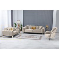 2-Sitzer Sofa inkl. kleine Kissen Everest  ca. 170x81x94 cm Gold / Silver