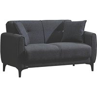 2-Sitzer Schlafsofa mit Bettkasten 138 cm breit Grau SAN-MARINO