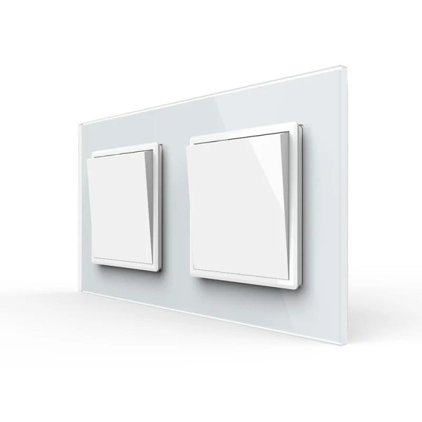 2 Wechselschalter Lichtschalter VL-C7-K1S/K1S-11-A Weiß LIVOLO