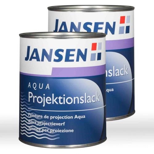 2 x Jansen Aqua Projektionslack 1l - Projektionsfarbe Leinwandfarbe Screenfarbe von Jansen