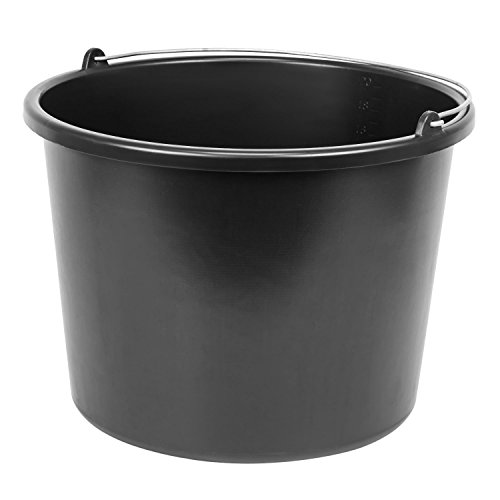 Patrol Group W20BLEJBCZAPG001 Mörteleimer Eimer Kunststoff Lskala Verzinkter Metallhenkel, 20 L, schwarz von Patrol Group