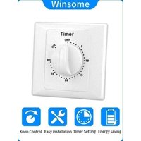 220 V, 10 A Zeitschaltuhr – Mechanischer 30-Minuten-Countdown-Timer – Einfache Installation – Robustes Kunststoffgehäuse von VHV