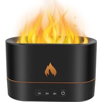 250 ml Aromadiffusor für ätherische Öle mit Flammeneffekt, 3-in-1 mit 3 Timern und wasserloser automatischer Abschaltung, Luftbefeuchter mit 2