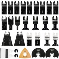28tlg Multitool sägeblätter, Metall Oszillationswerkzeug, Multitool-Sägeblatt zum Schneiden von Holz/Metall/Kunststoff Kompatibel mit
