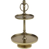 2er ETAGERE warm-gold Aluminium von Werner Voß
