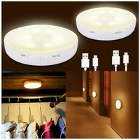 2er-Pack LED-Nachtlicht für Kinder mit Bewegungsmelder und Lichtsensor, per USB wiederaufladbare selbstklebende Wand-Nachtlampe für 2er-Pack LED-Nachtlicht für Kinder mit Bewegungsmelder und Lichtsensor, per USB wiederaufladbare selbstklebende Wand-Nachtlampe für
