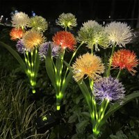 2er-Pack Solarleuchten für den Garten im Freien, 5 Köpfe, Löwenzahnblüten, Solar-Gartenlampe, wasserdicht, IP65, LED-Solarlicht für den Außenbereich,