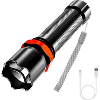 2er-Pack wiederaufladbare LED-Taschenlampen, tragbare Hochleistungs-Mini-USB-LED-Taschenlampen, wasserdicht, einstellbarer Fokus für Kinder, Camping, 2er-Pack wiederaufladbare LED-Taschenlampen, tragbare Hochleistungs-Mini-USB-LED-Taschenlampen, wasserdicht, einstellbarer Fokus für Kinder, Camping,