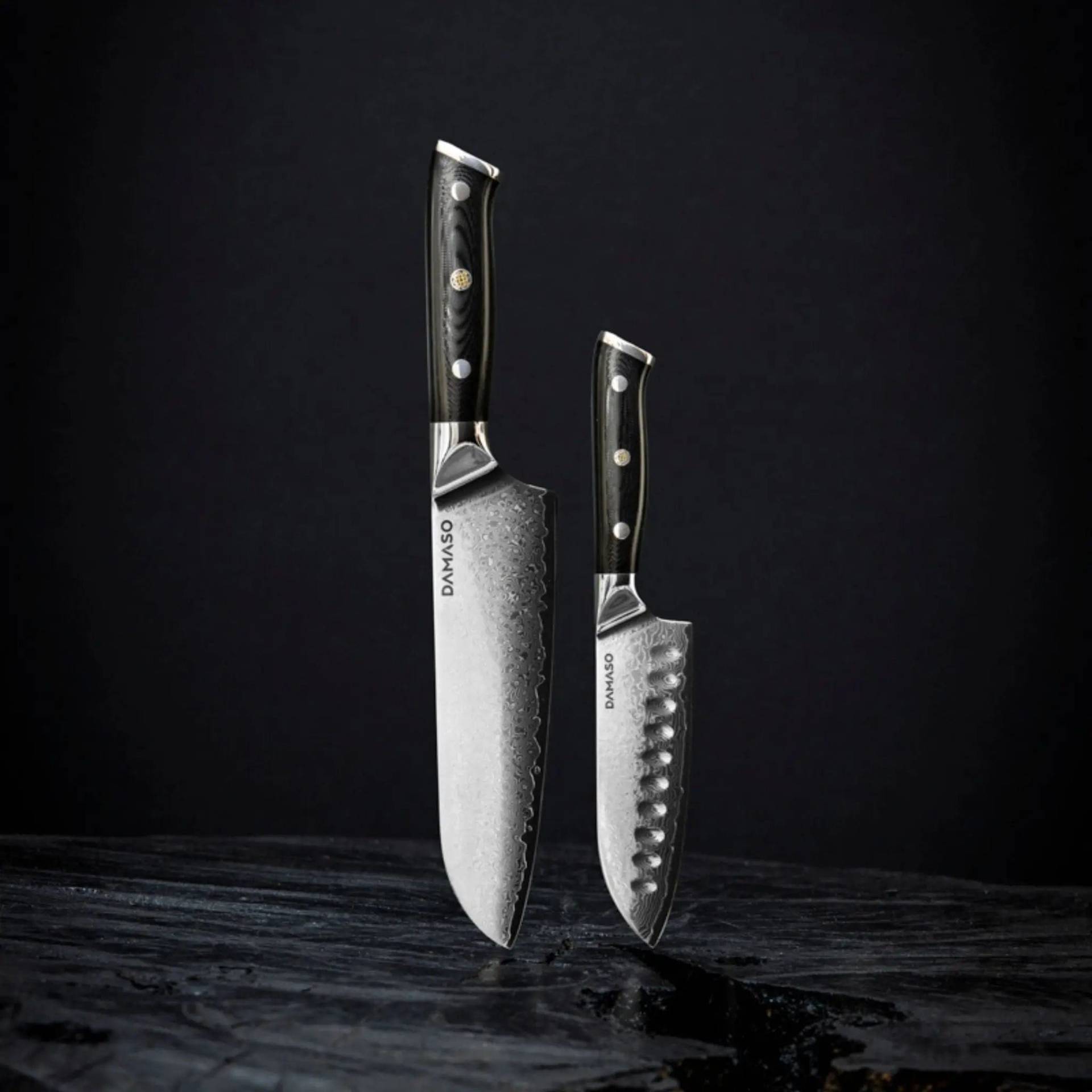 2er-Messerset Santoku | Black Pearl