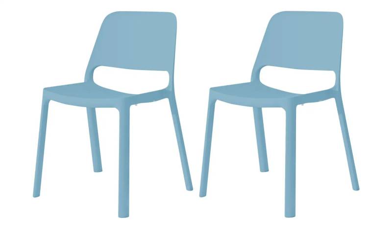 2er Set Stapelstuhl  MyNuke ¦ blau ¦ Maße (cm): B: 55 H: 82 T: 51.0 Stühle > Küchenstühle > Küchenstühle ohne Armlehnen - Höffner